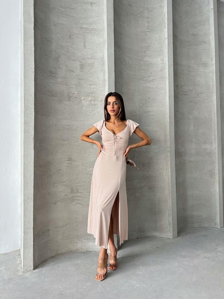 Topshow Stone Plain Viscose Wholesale Dress