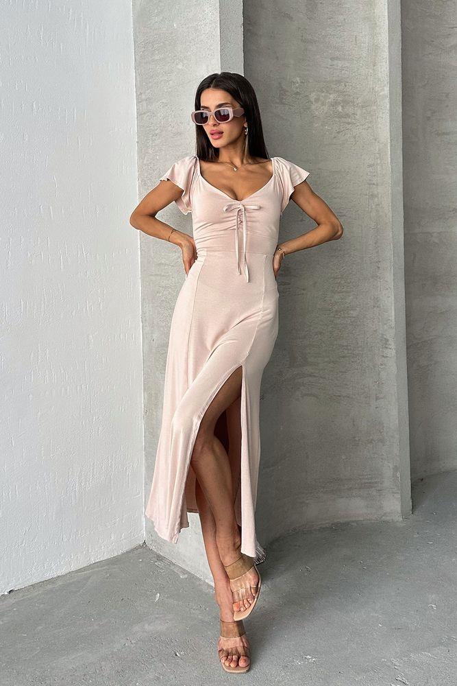 Topshow Stone Plain Viscose Wholesale Dress