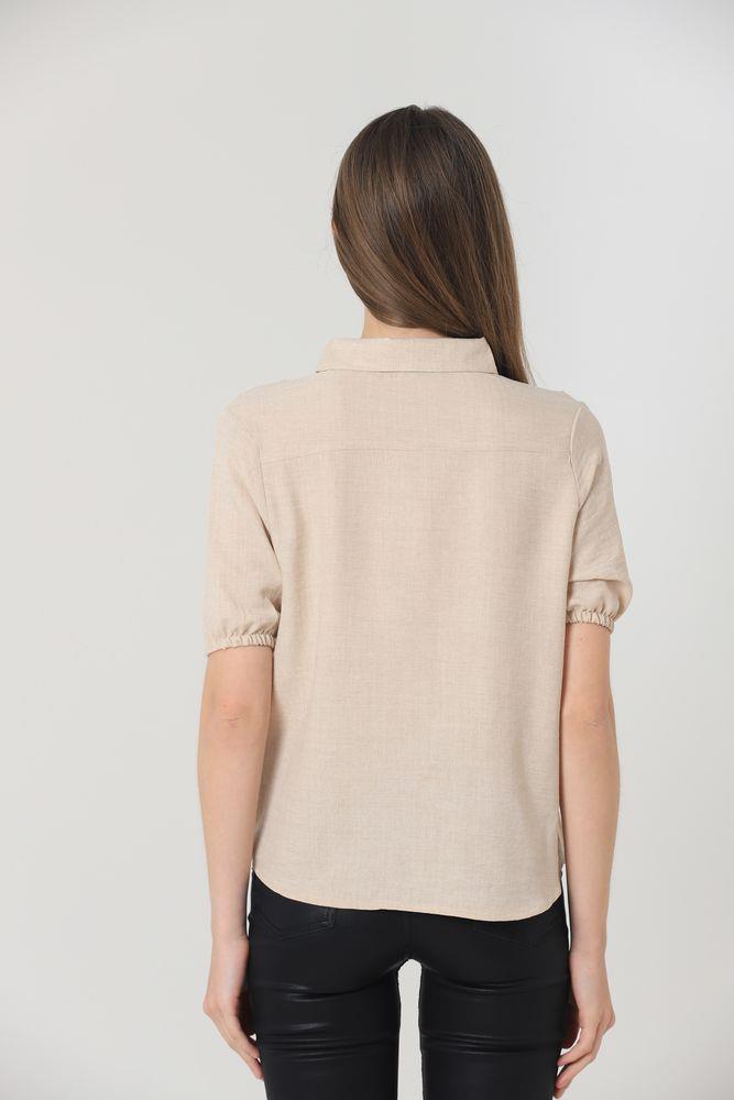 Topshow Stone Half Sleeve Lace Detailed Wholesale Shirt
