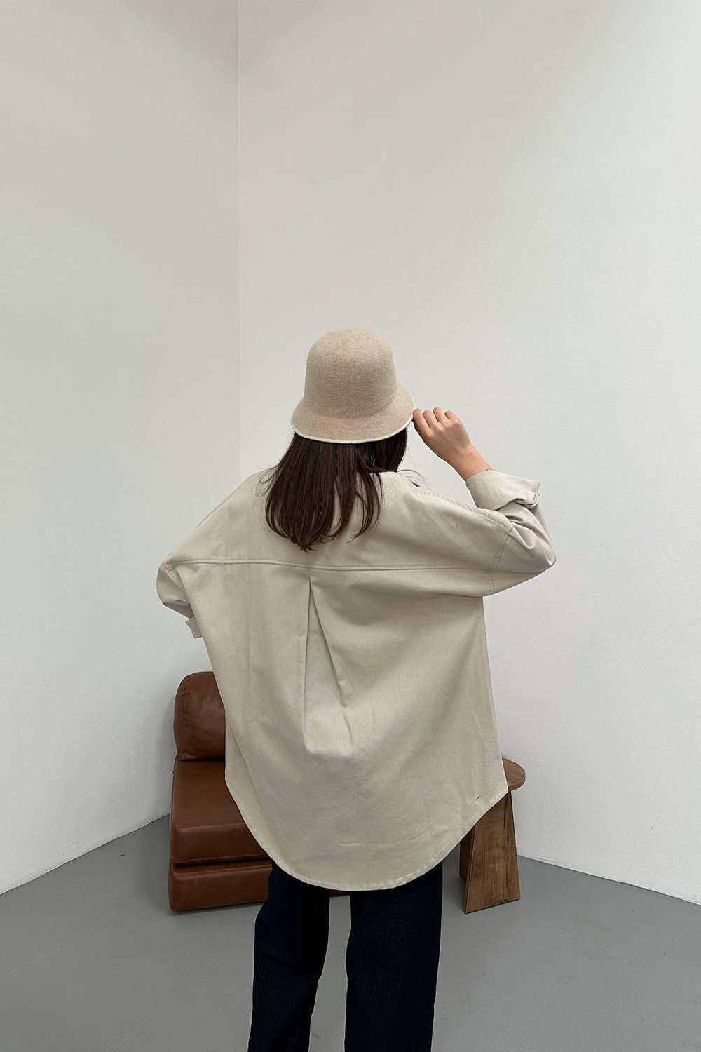 Wholesale Beige Gabardine Shirt