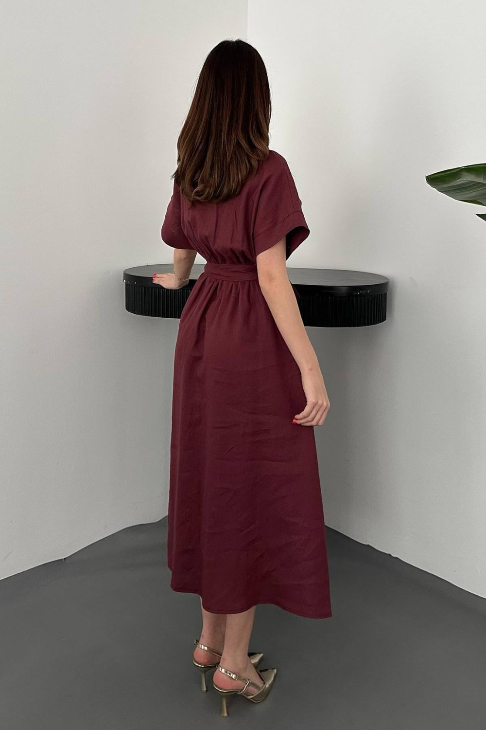 Wholesale Burgundy Shirt Dress