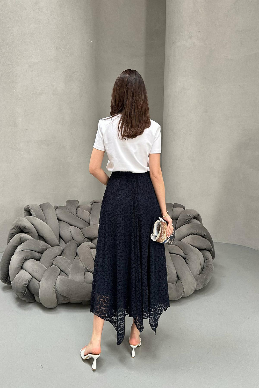 Wholesale Navy Lace Skirt