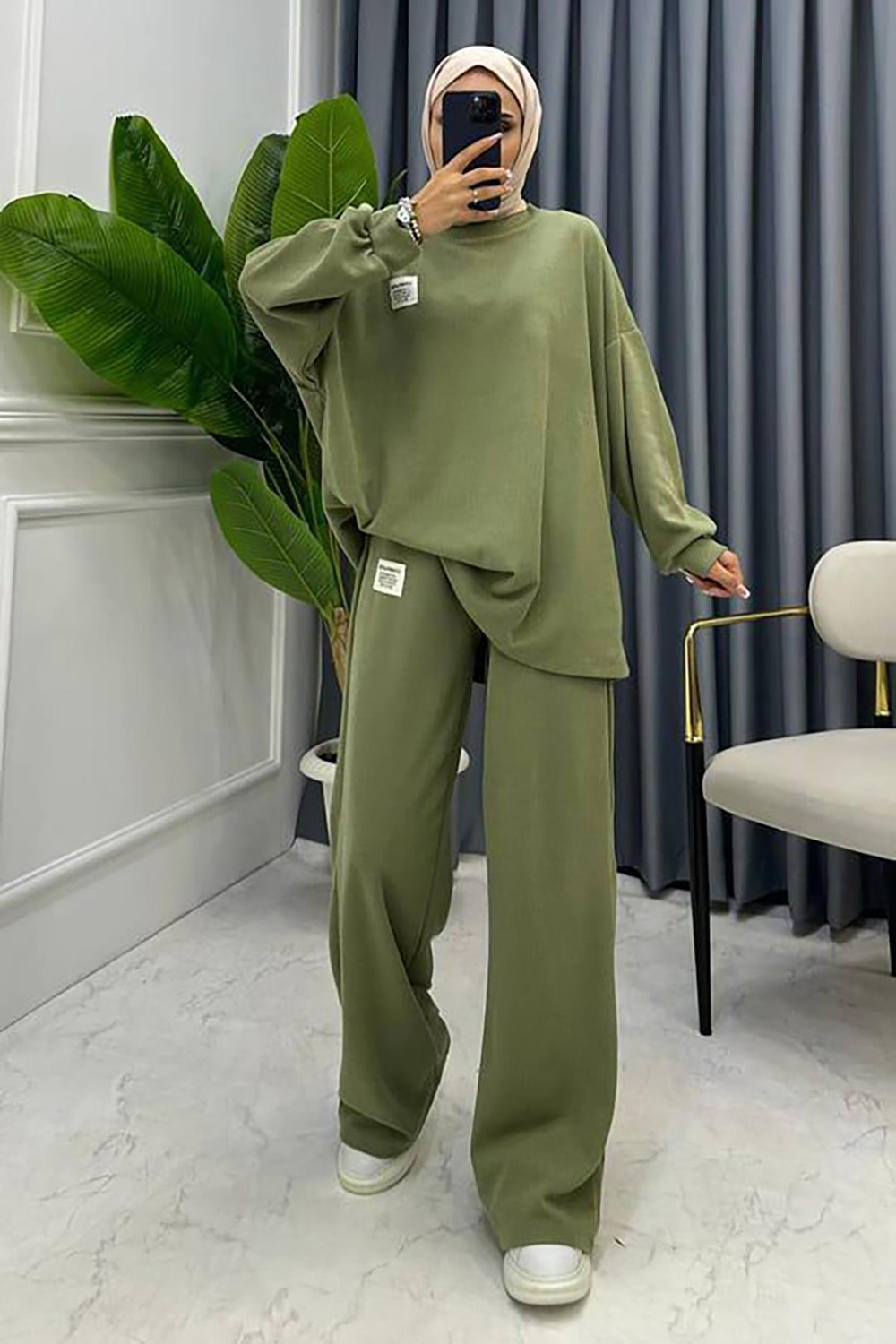 Wholesale Mint Ribbed Two-Piece Set