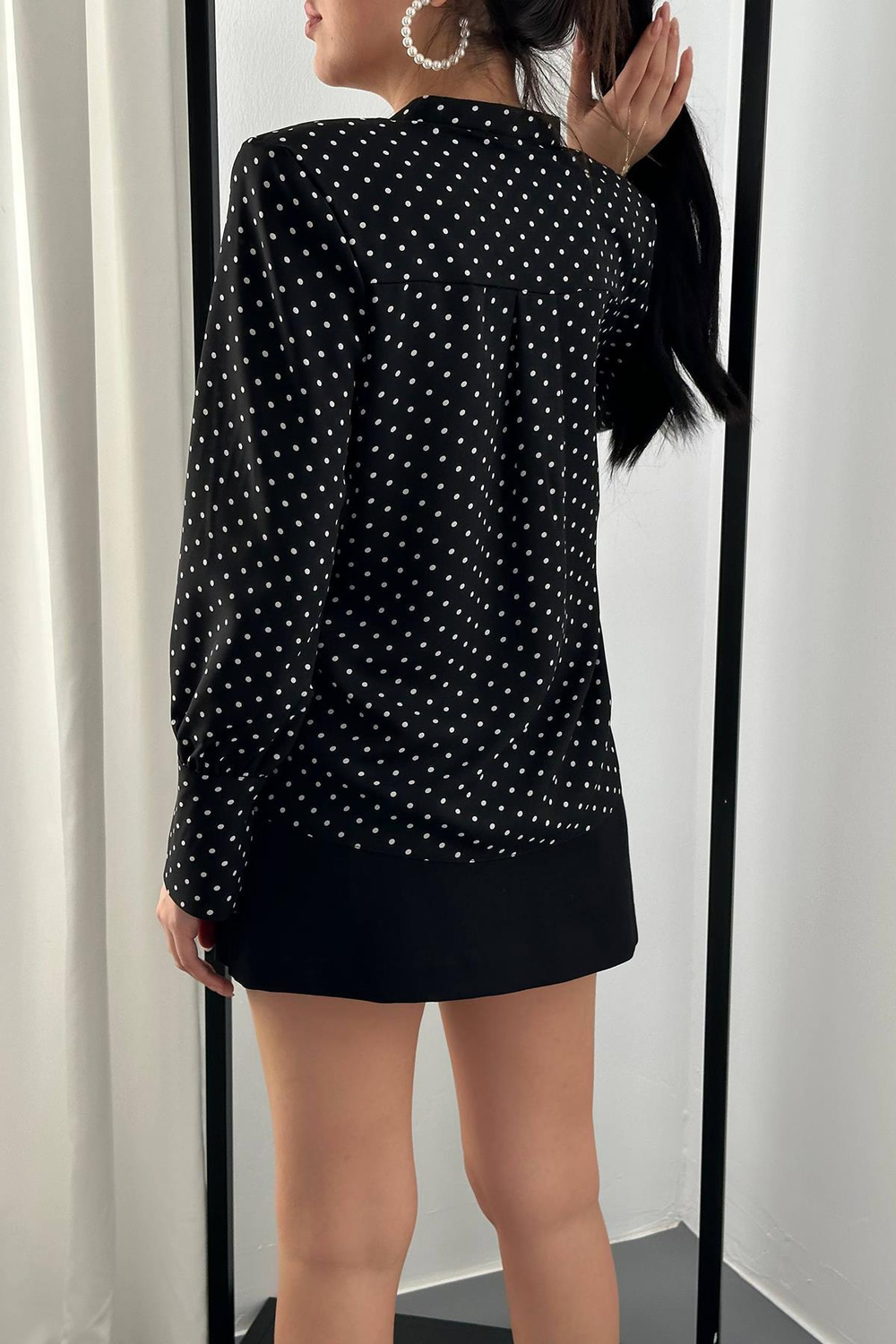 Wholesale Black Polka Dot Shirt
