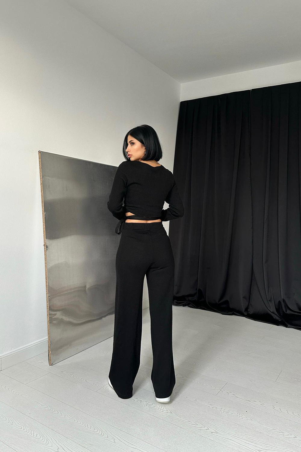 Wholesale Black Knitted Set