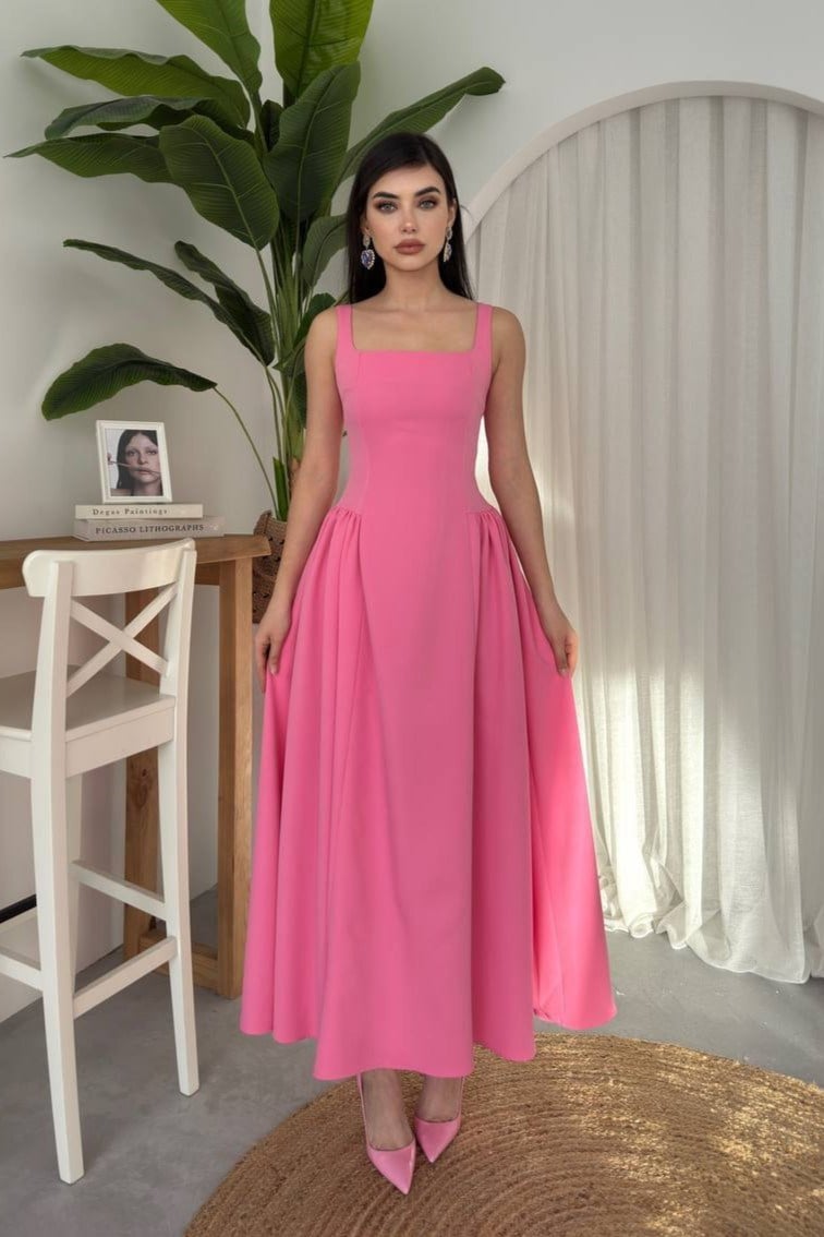 Heldi Pleated Dress - Pink