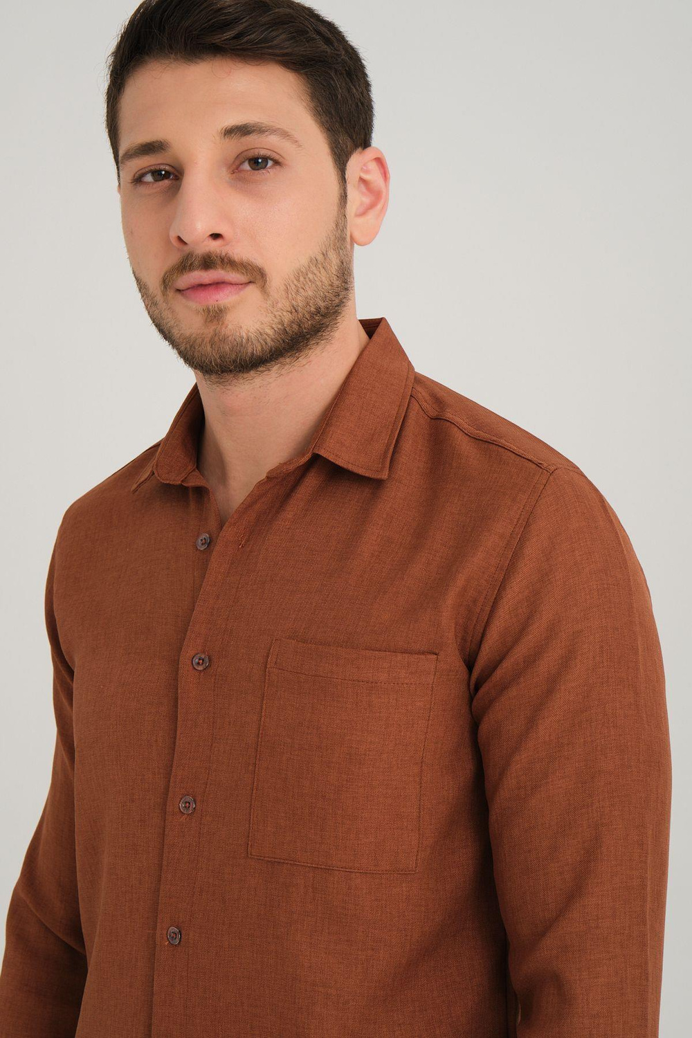 Wholesale Linel Mens Long Sleeve Regular Fit Shirt  