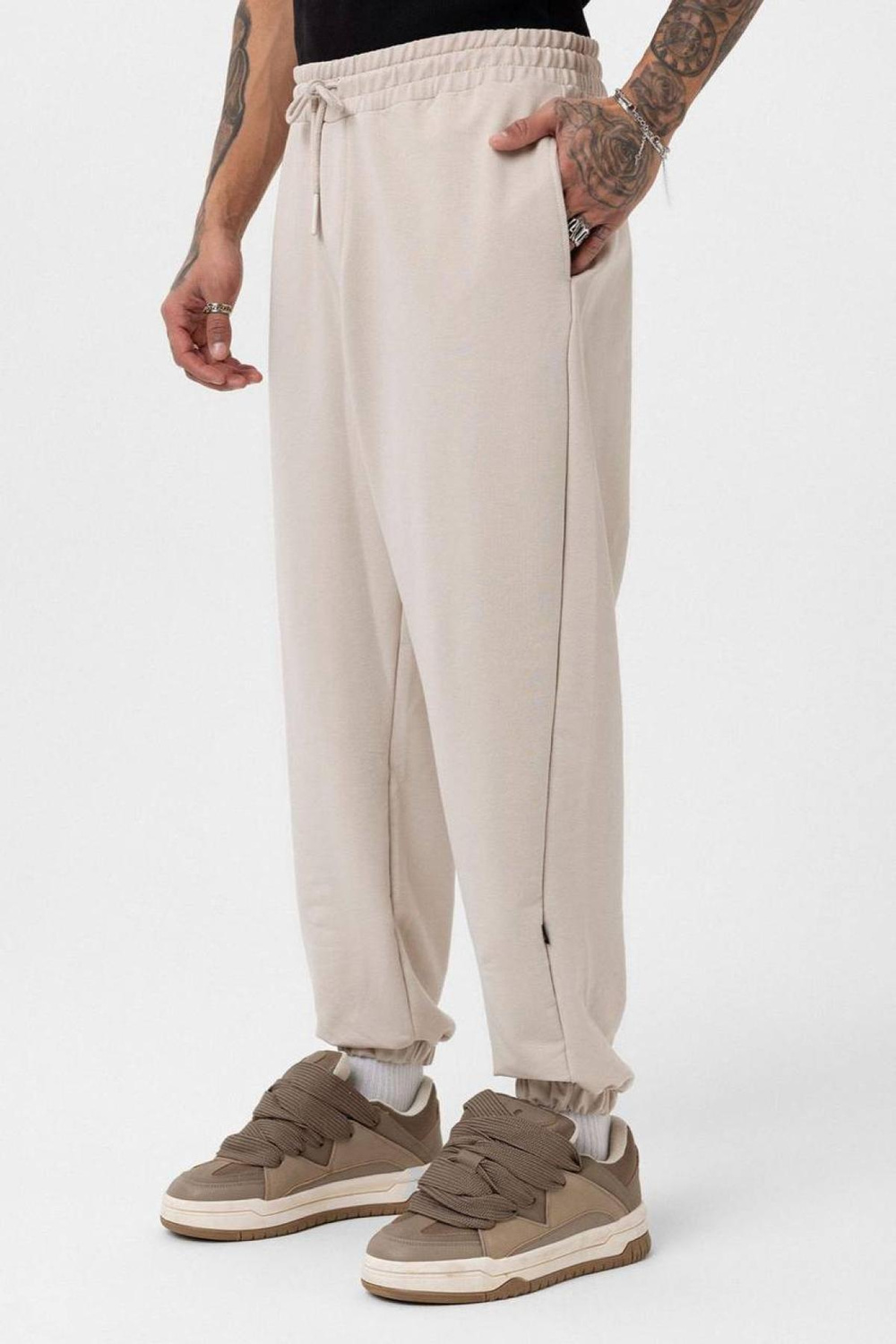 Wholesale Men Beige Tracksuit