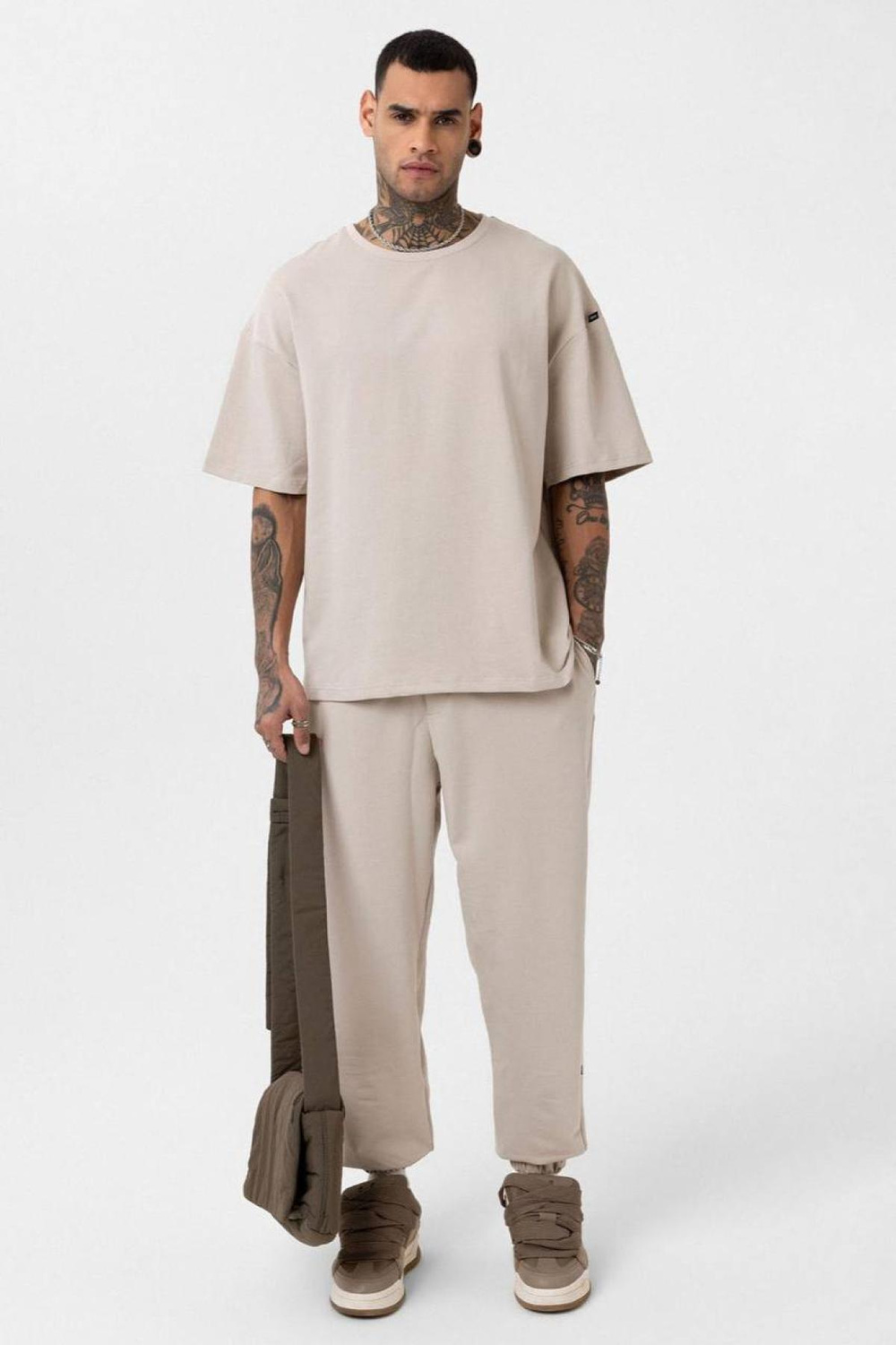 Wholesale Men Beige Tracksuit