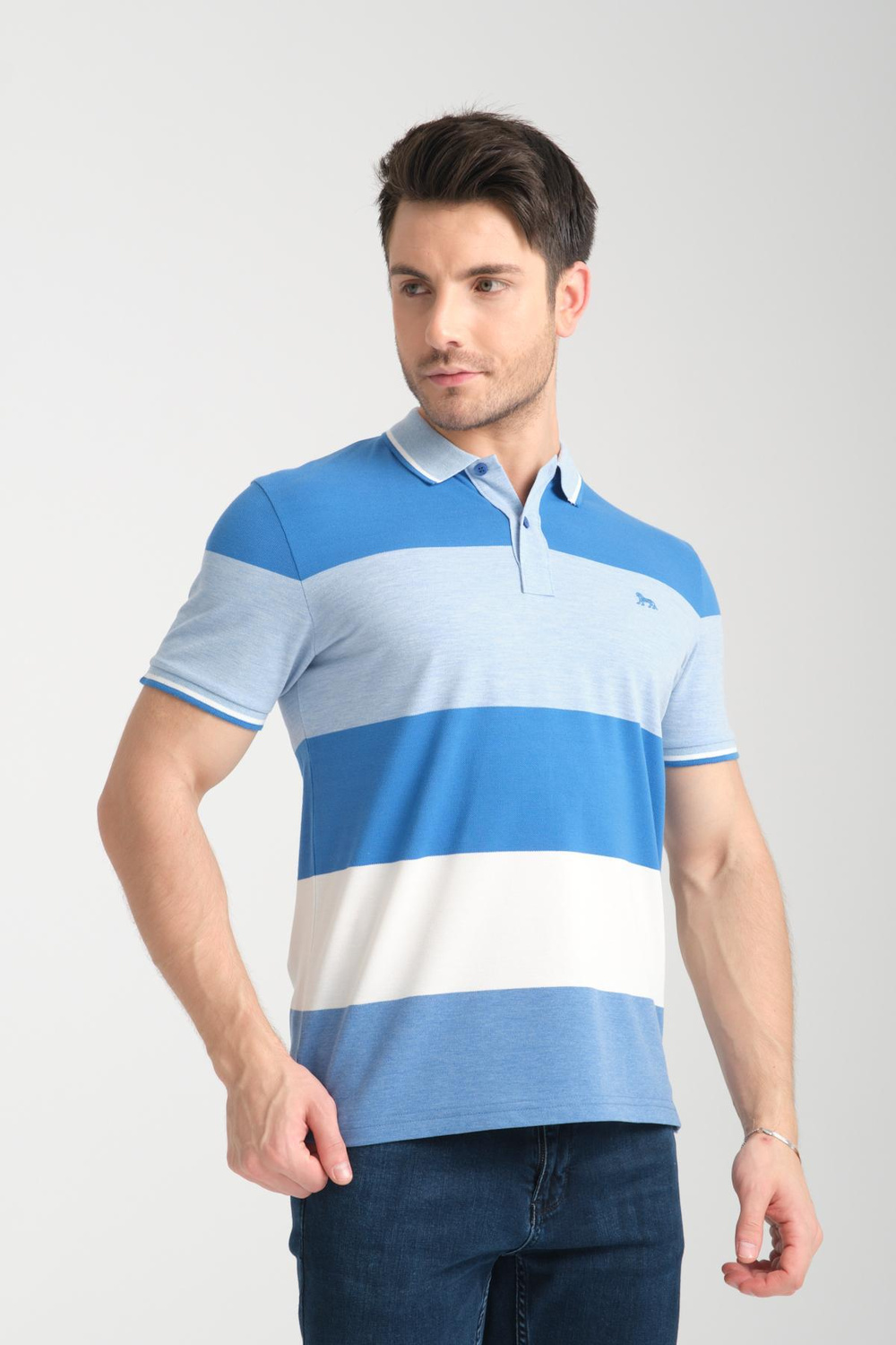 Wholesale Men Blue Polo T-shirt