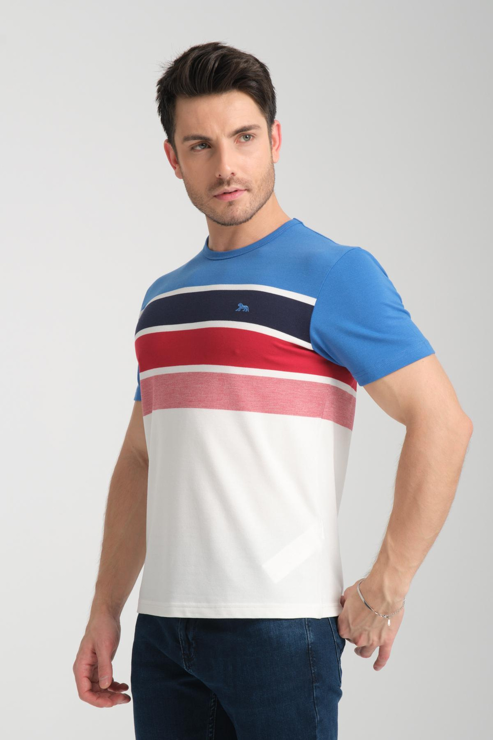 Wholesale Men Blue T-shirt