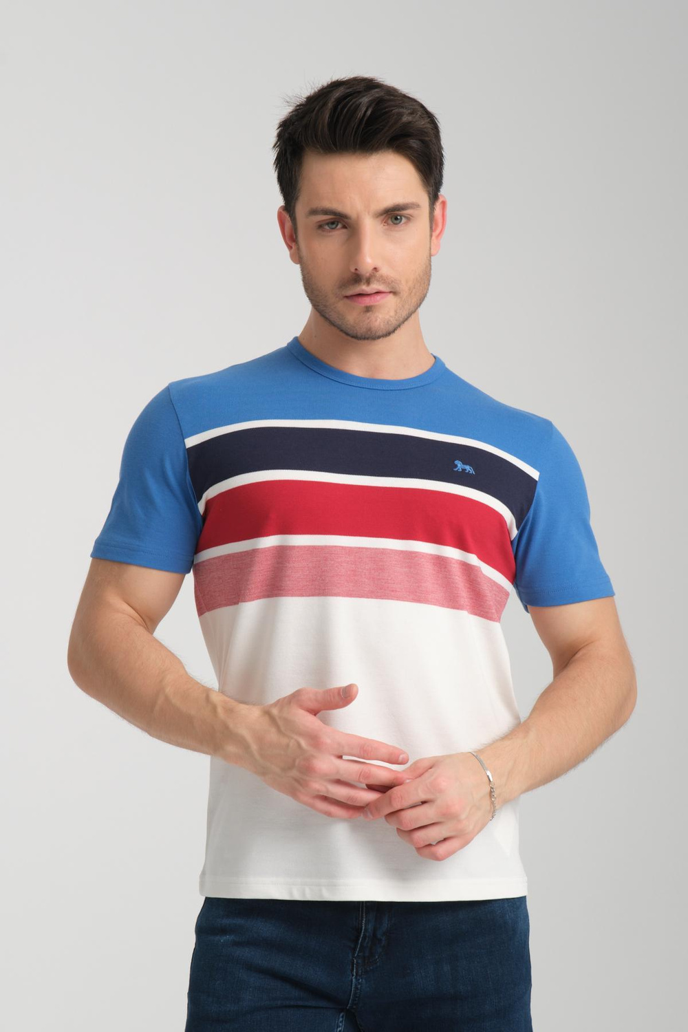 Wholesale Men Blue T-shirt