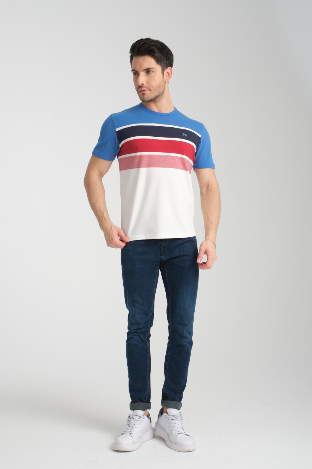 Wholesale Men Blue T-shirt