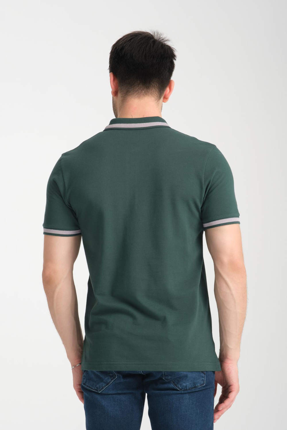 Wholesale Men Dark Green Polo T-shirt