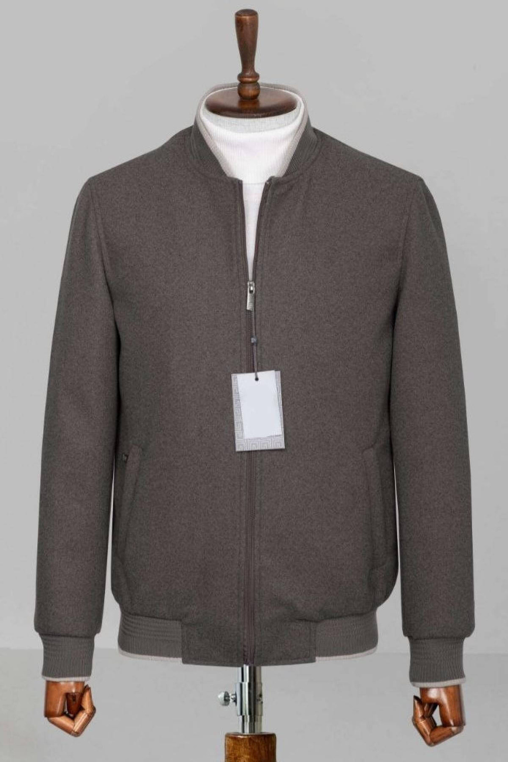 Wholesale Men Dark Mink Varsity Jacket 738157