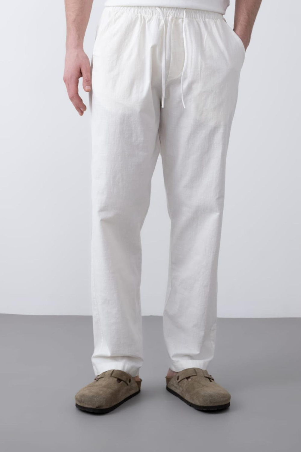 Wholesale Men Ecru Pants