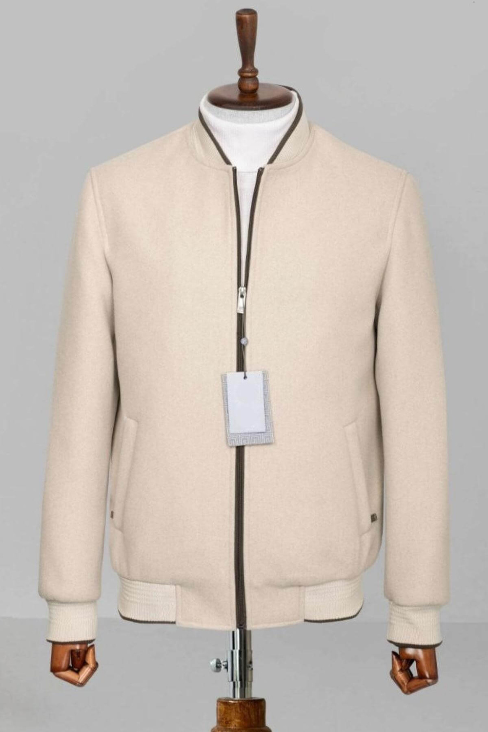 Wholesale Men Mink Varsity Jacket 738156