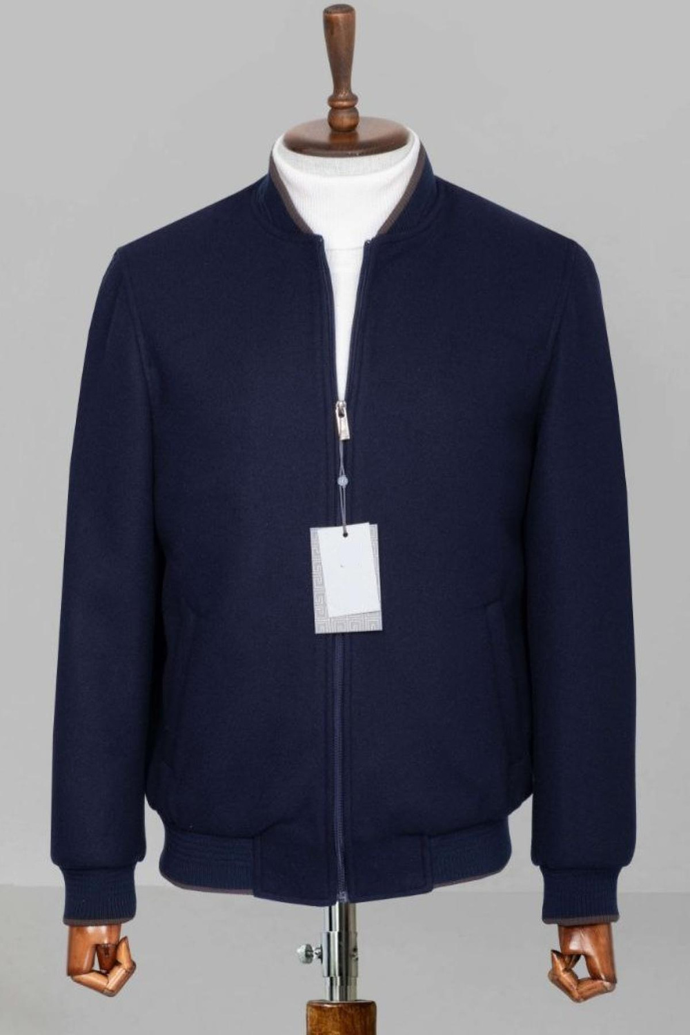 Wholesale Men Navy Varsity Jacket 738161