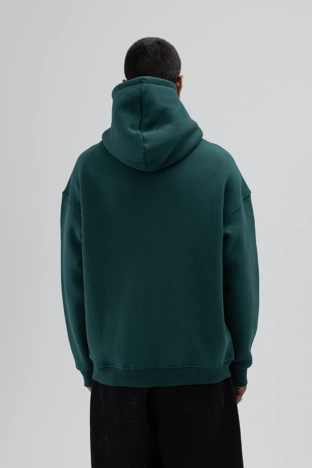 Wholesale Men Petrol Zip-Up Hoodie