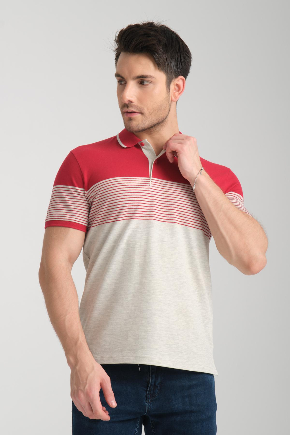 Wholesale Men Red Polo T-shirt
