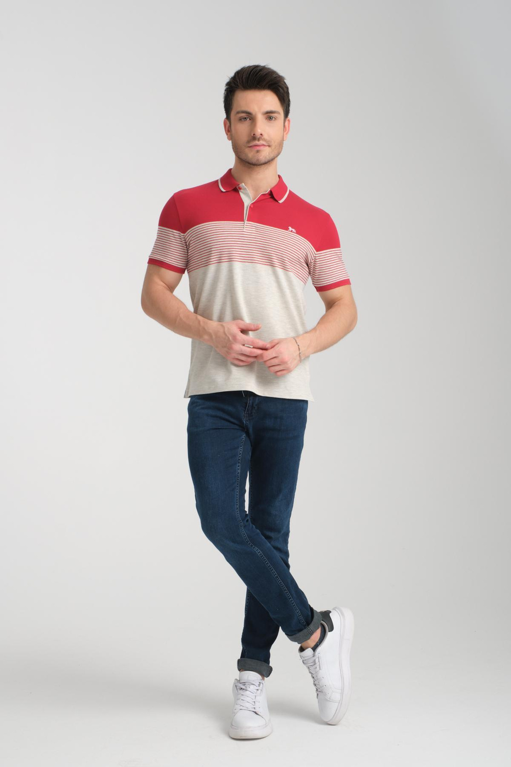 Wholesale Men Red Polo T-shirt