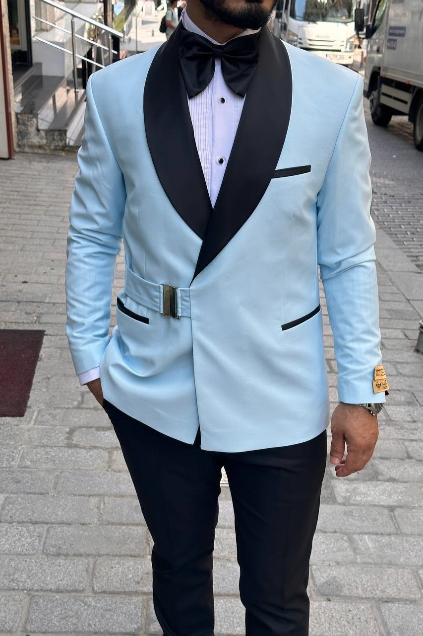 Wholesale Men Sky Blue Three-Piece Suit 1744W26-007