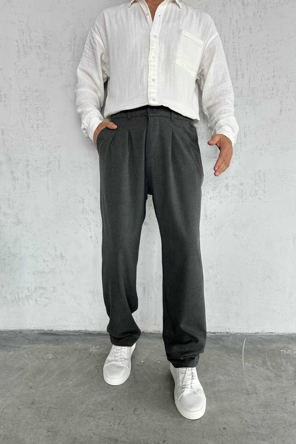 Wholesale Mens Anthracite Baggy Pants