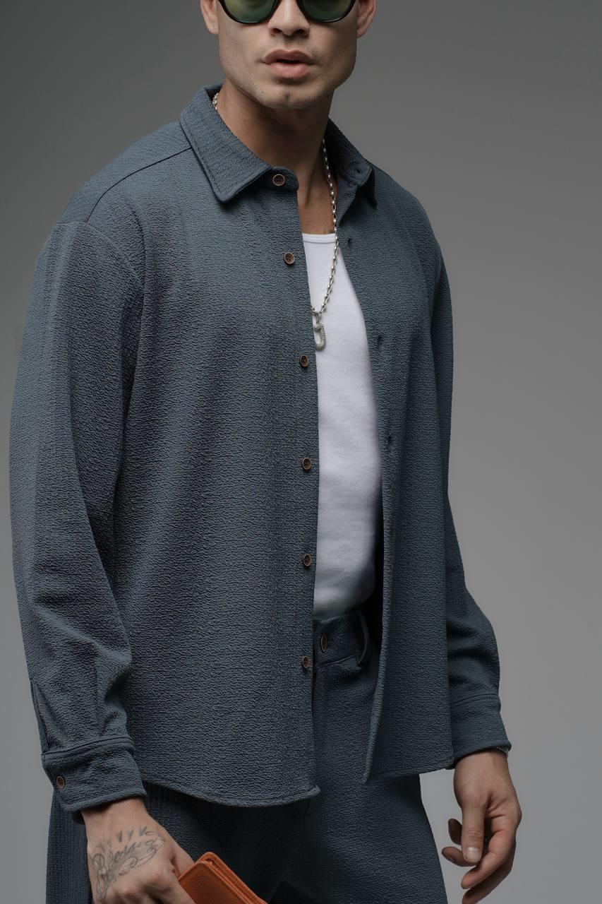 Wholesale Mens Anthracite Shirt and Trouser Suit