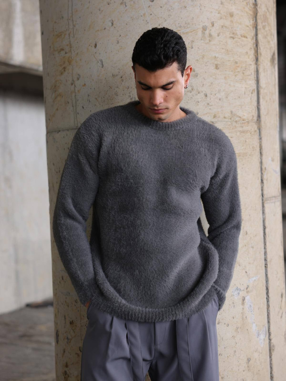Wholesale Men's Anthracite Sweater 1603FW27-26TK023 