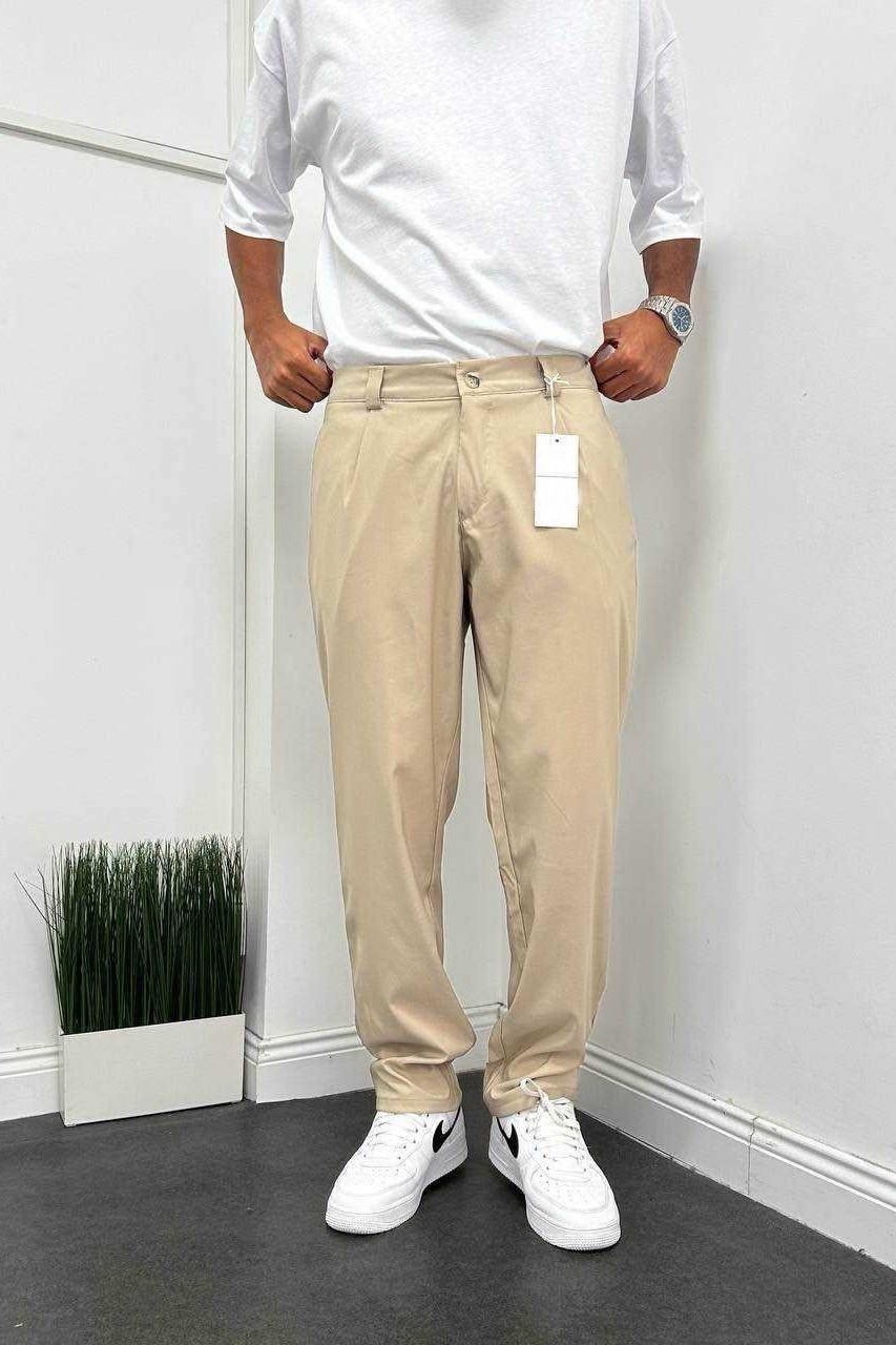 Wholesale Mens Beige Baggy Pants