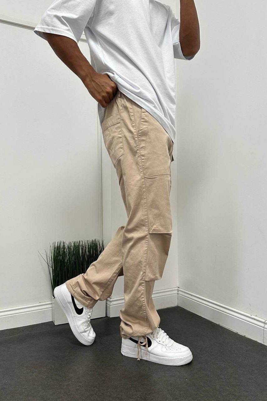 Wholesale Mens Beige Baggy Pants