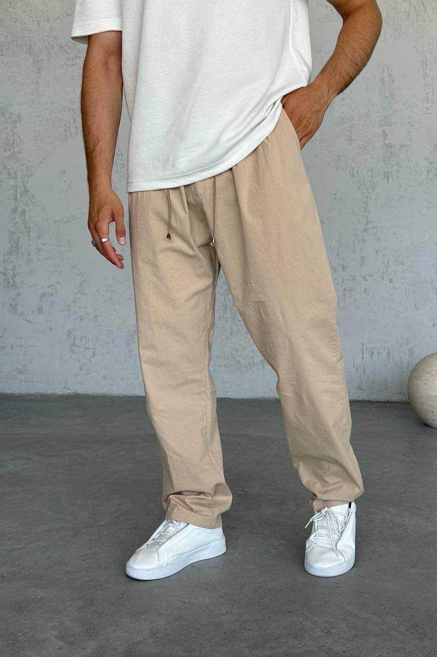 Wholesale Mens Beige Baggy Pants