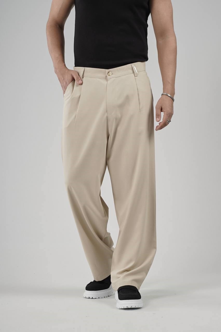 Wholesale Mens Beige Baggy Pants