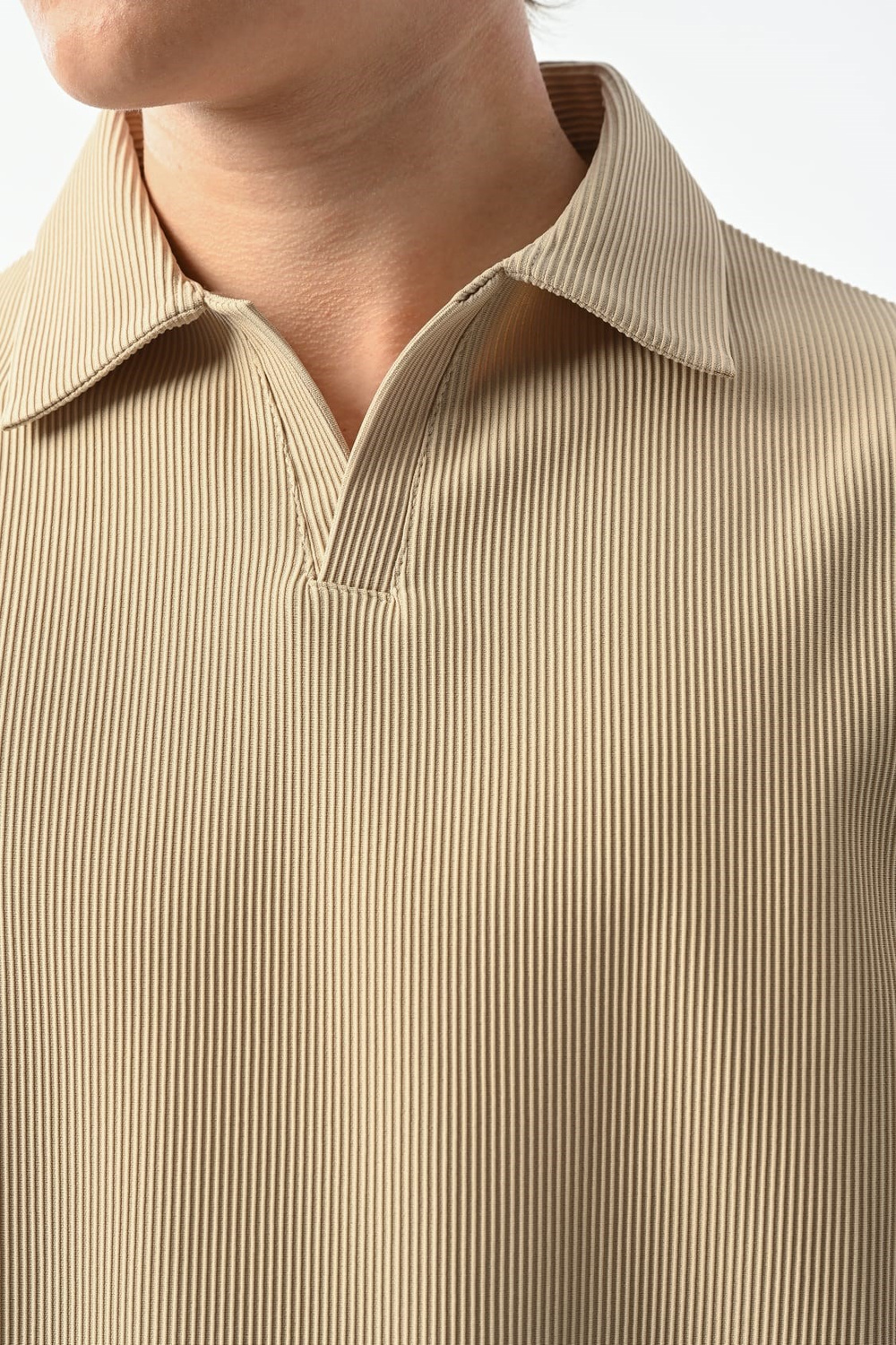 Wholesale Mens Beige Polo T-Shirt