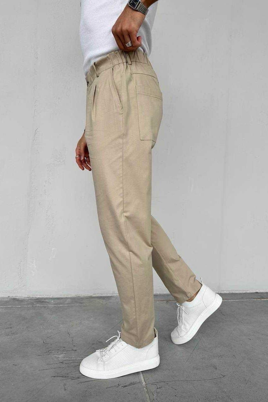 Wholesale Mens Beige Regular Fit Pants