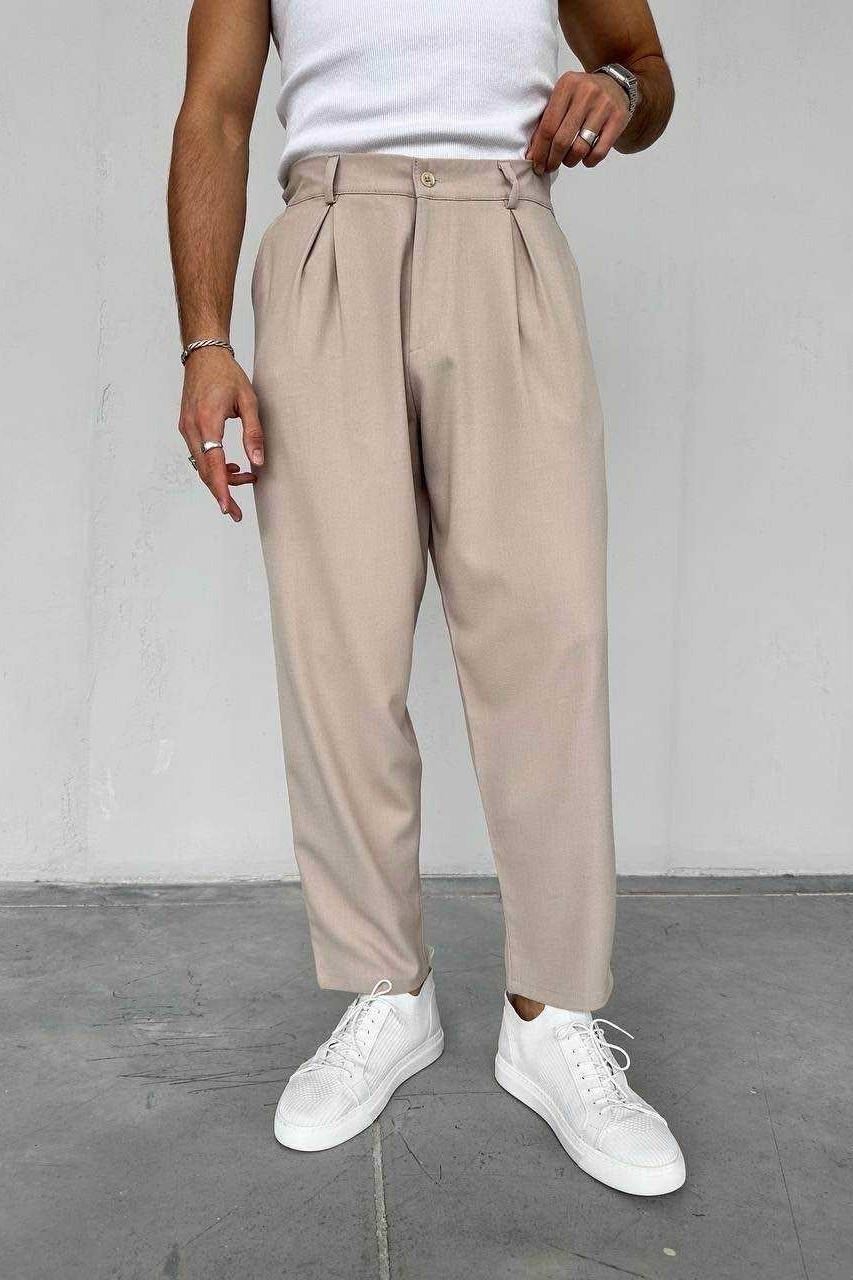 Wholesale Mens Beige Relaxed Fit Jeans