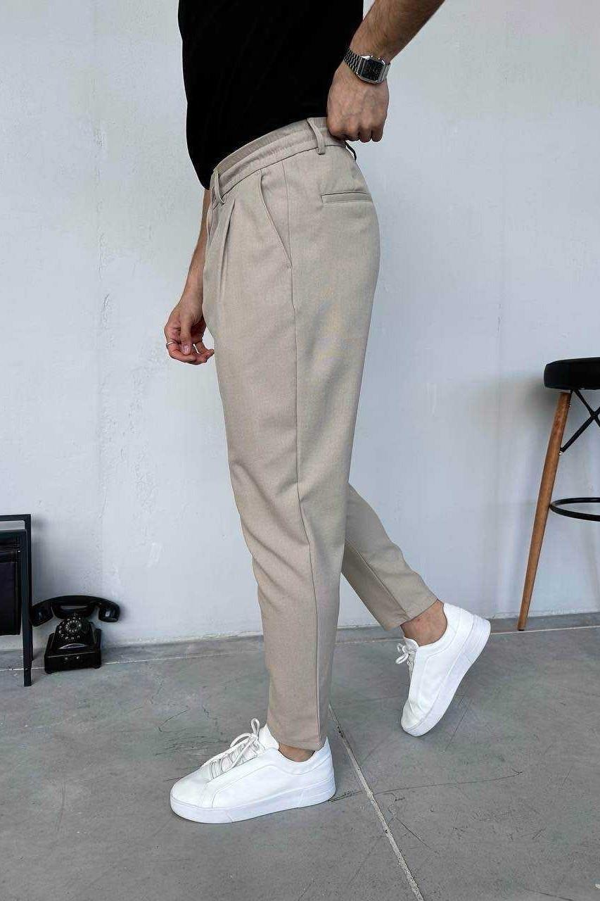 Wholesale Mens Beige Slim Fit Pants