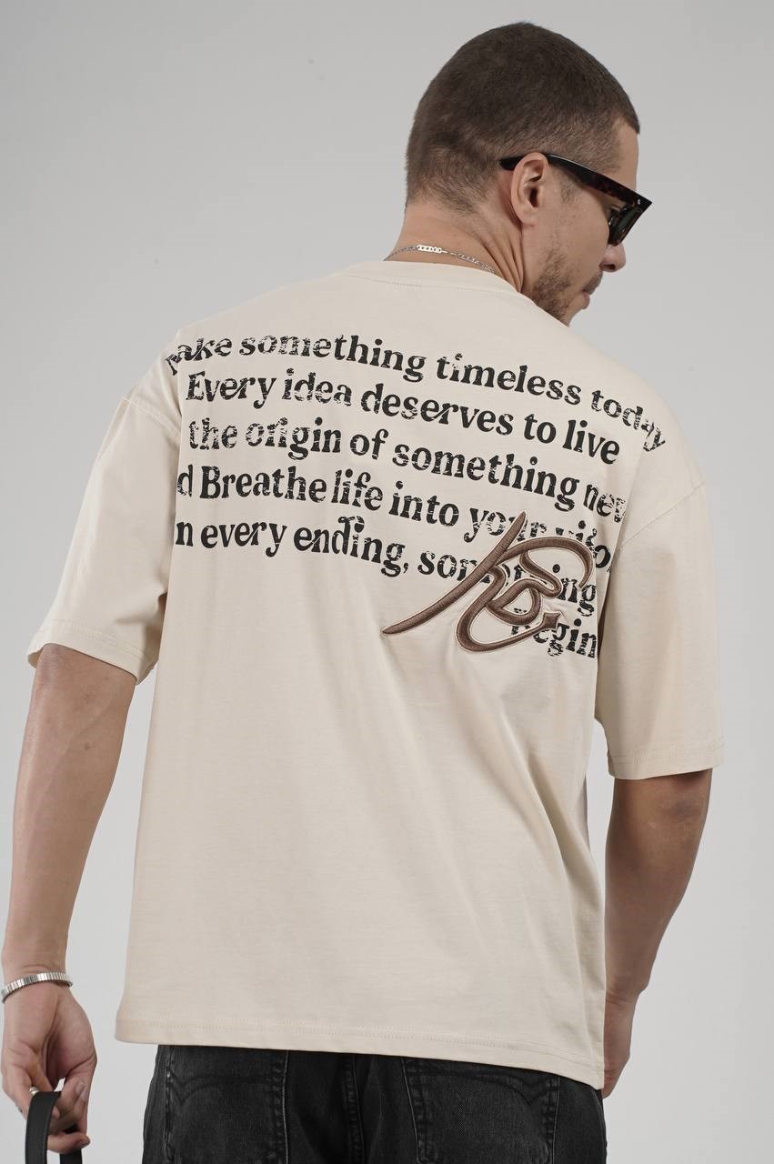 Wholesale Mens Beige T-Shirt
