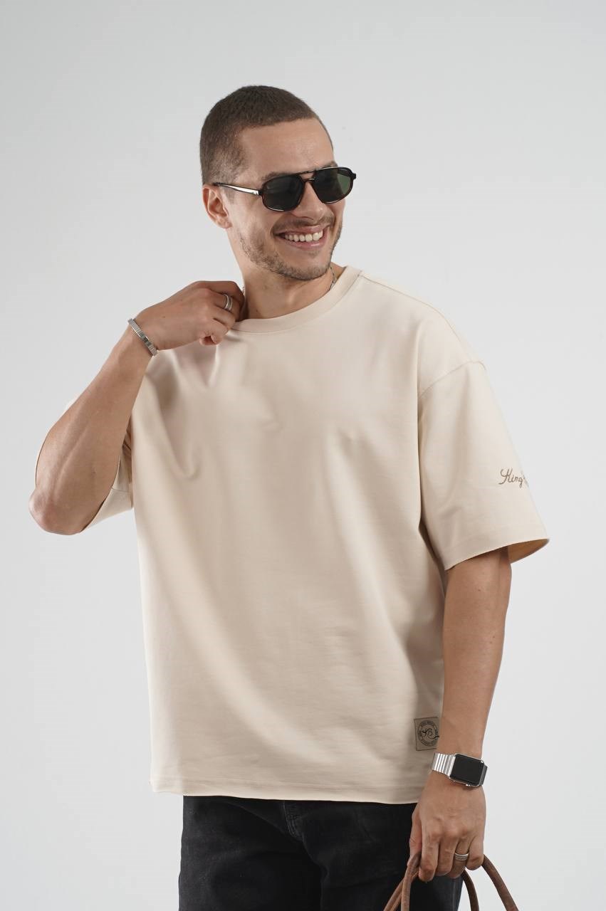 Wholesale Men's Beige T-Shirt 1690W26-662
