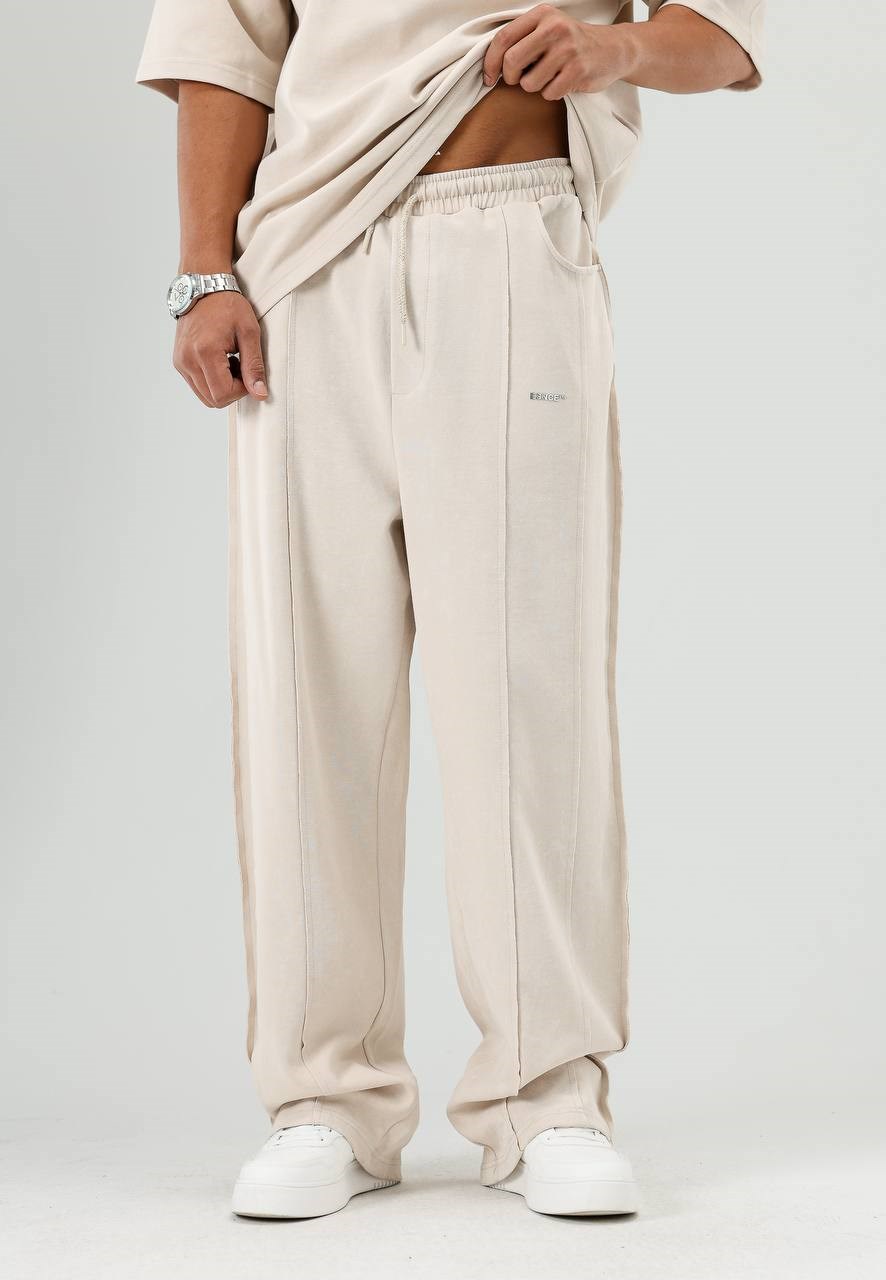 Wholesale Mens Beige T-Shirt and Pants Set