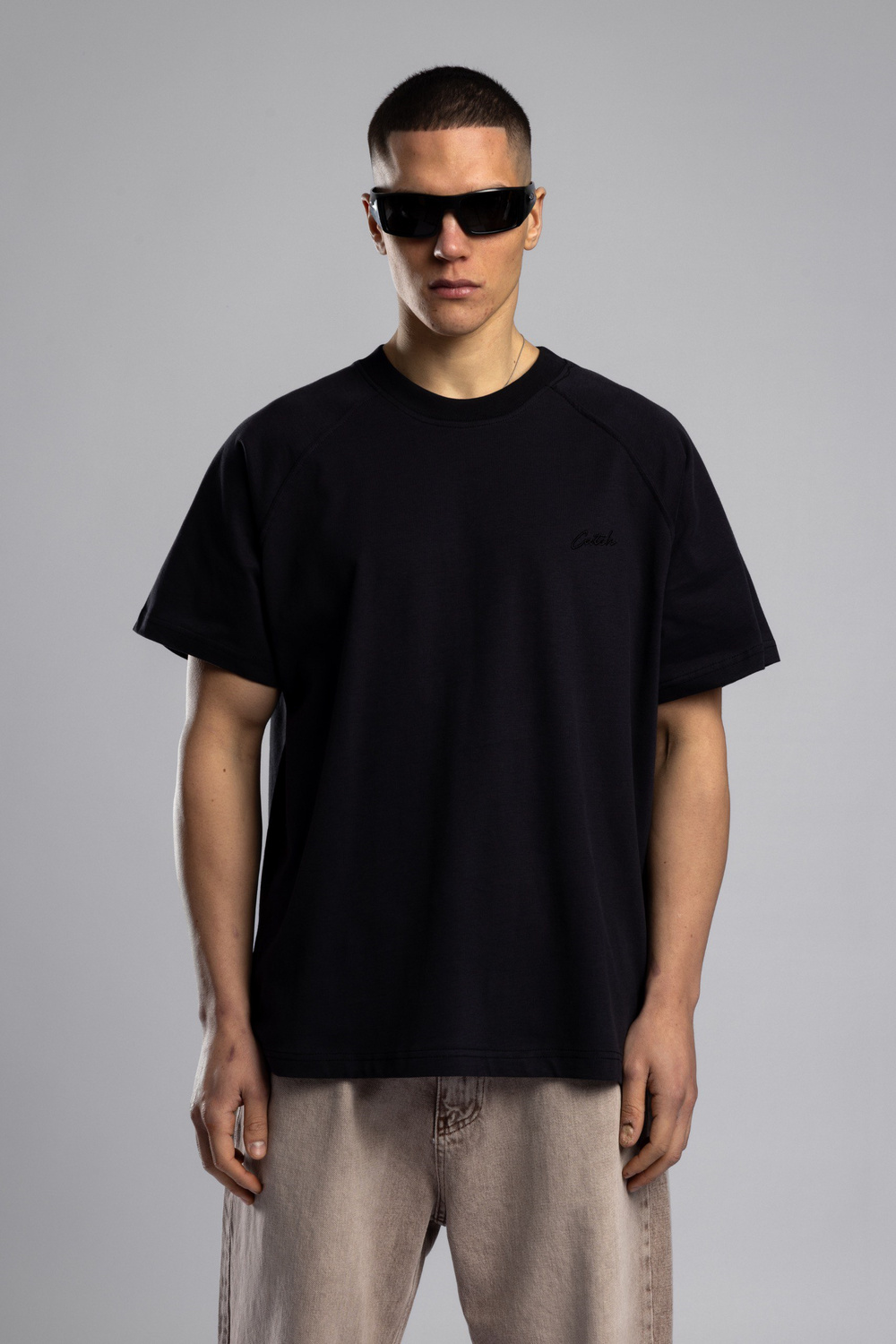 Wholesale Mens Black Basic T-shirt