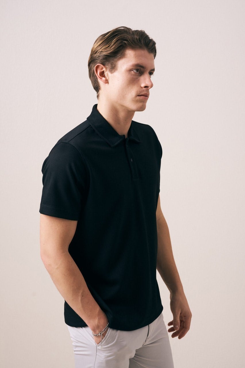 Wholesale Mens Black Polo T-Shirt