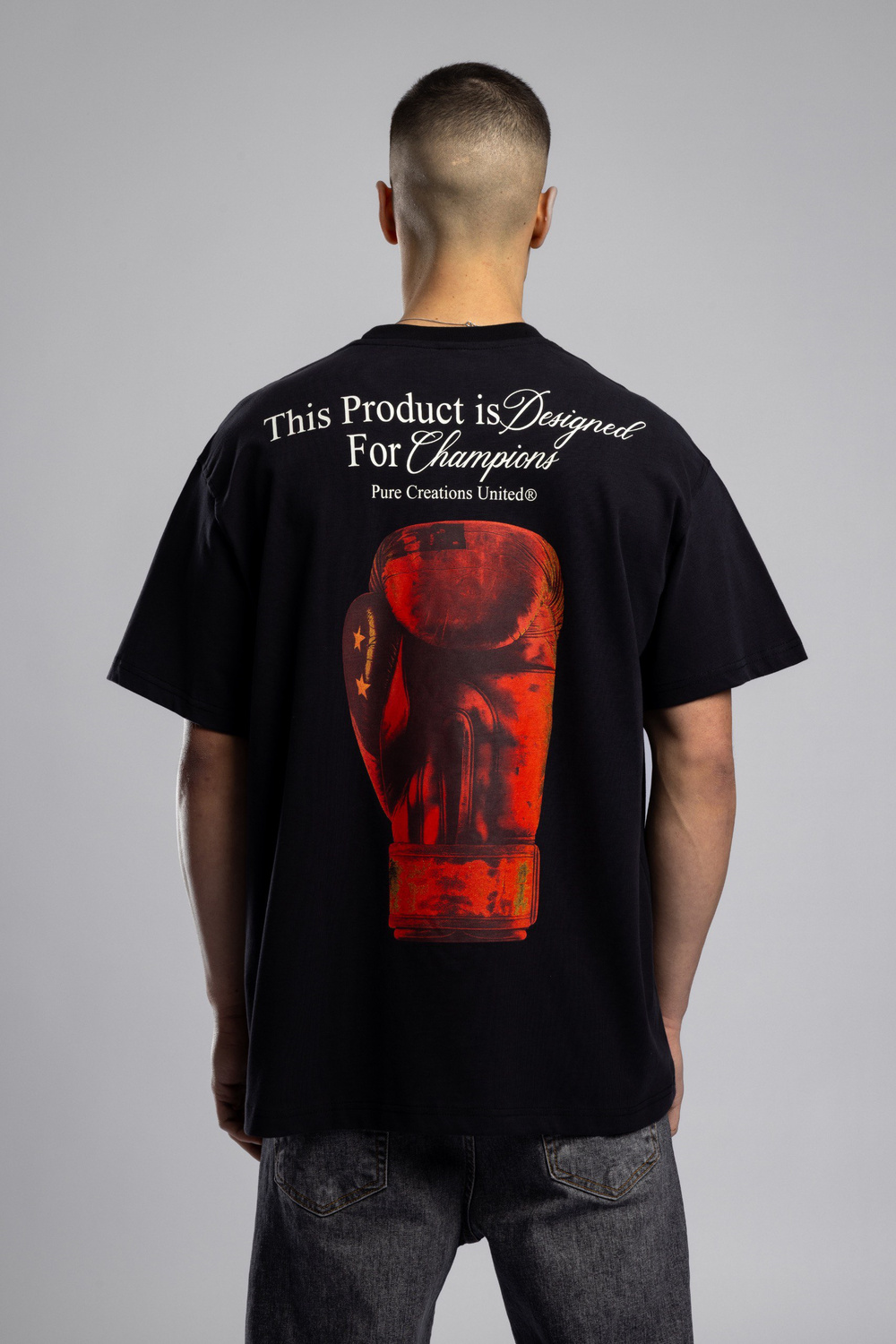 Wholesale Mens Black Printed T-shirt