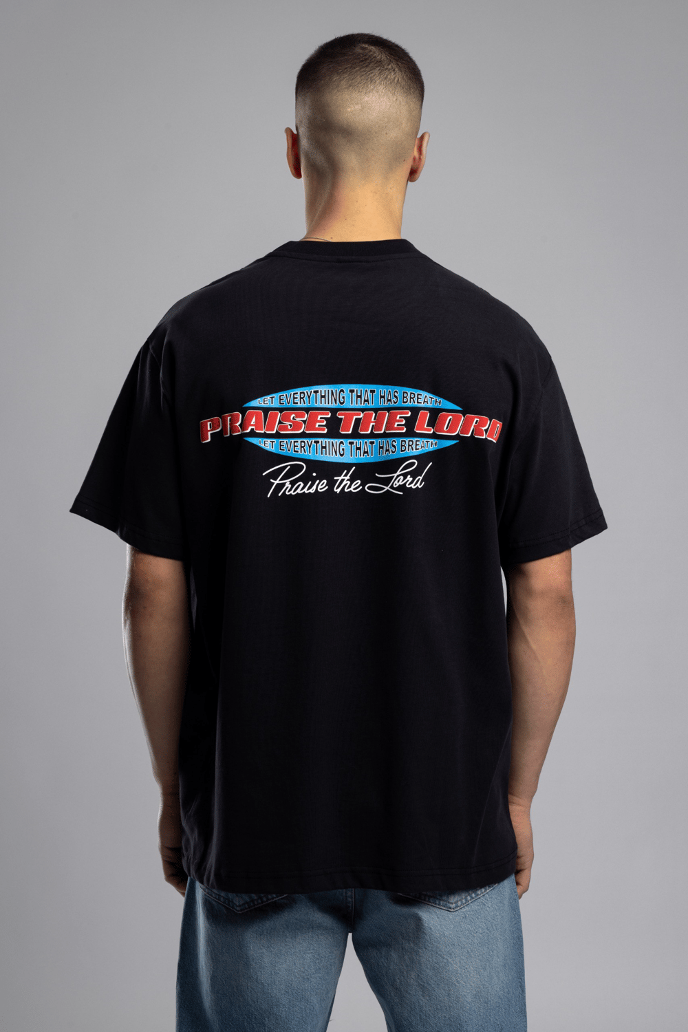 Wholesale Mens Black Printed T-shirt