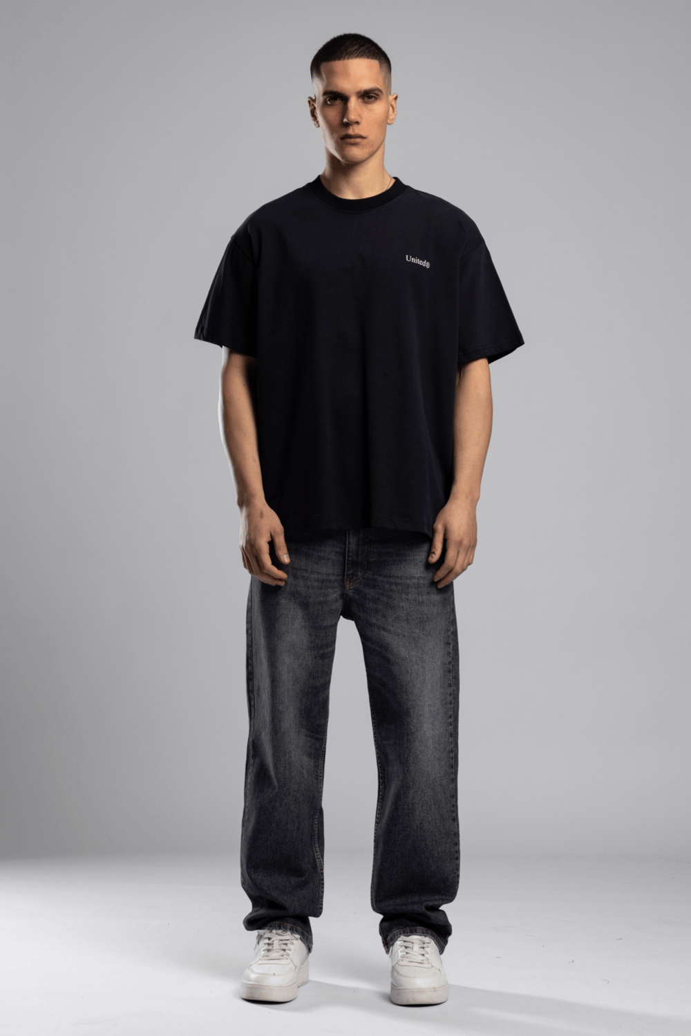 Wholesale Mens Black Printed T-shirt