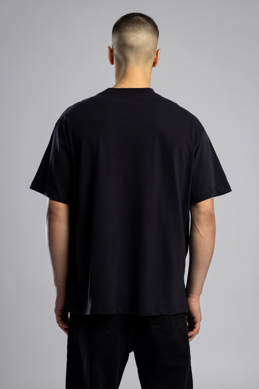 Wholesale Mens Black Printed T-shirt