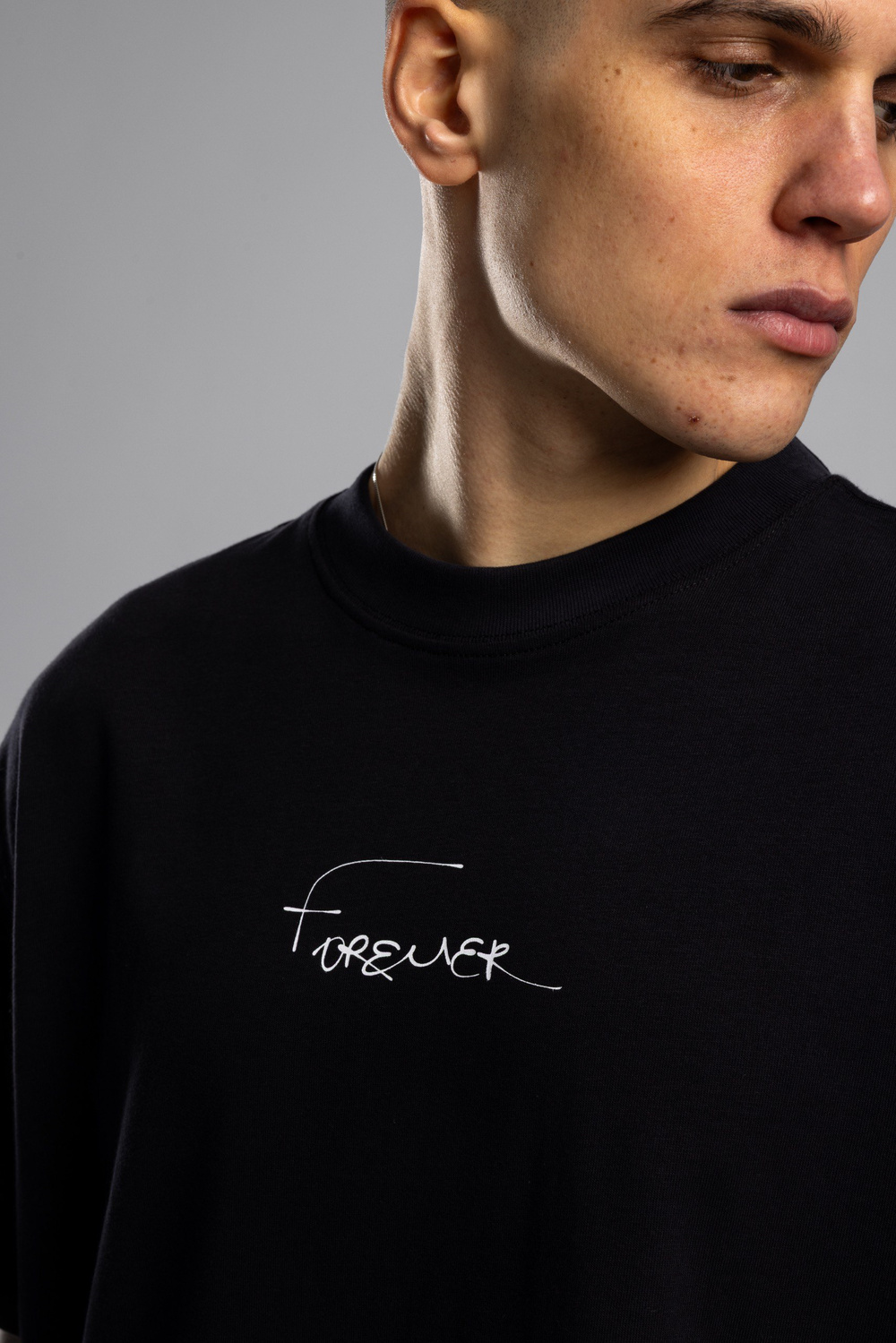 Wholesale Mens Black Printed T-shirt