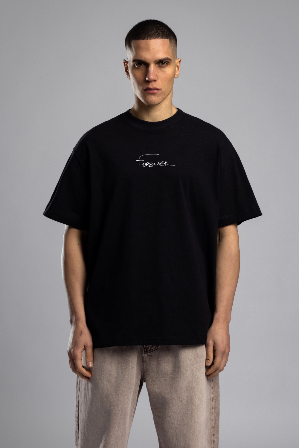 Wholesale Mens Black Printed T-shirt