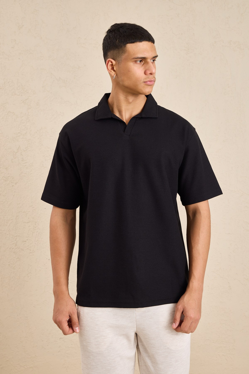 Wholesale Mens Black Regular Fit Polo Shirt