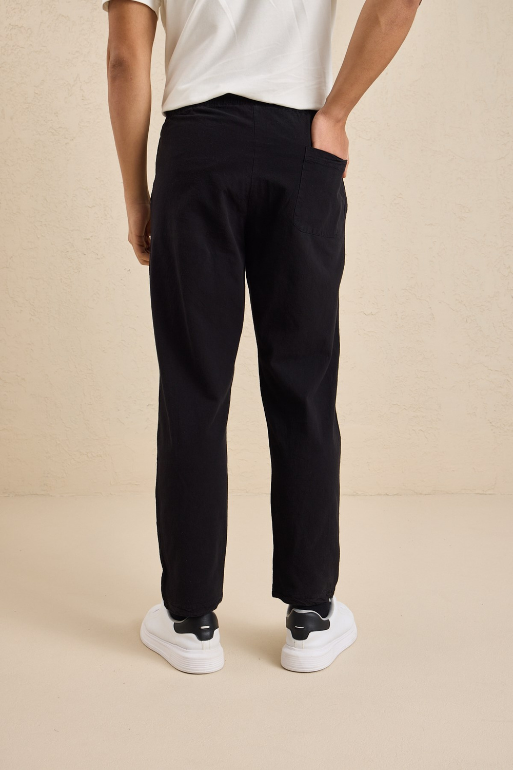 Wholesale Mens Black Relaxed Fit Meridian Fabric Sweatpants